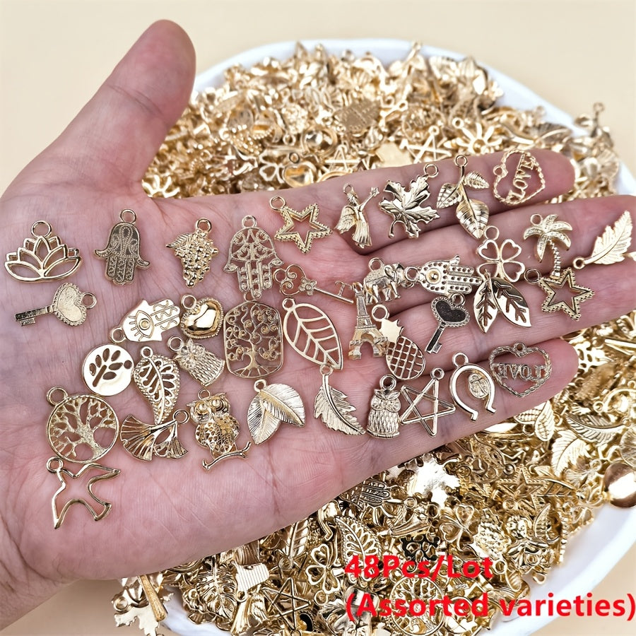 Metal Charm Bead Mix | 8/18/48/98pcs Alloy Pendants for DIY Jewelry