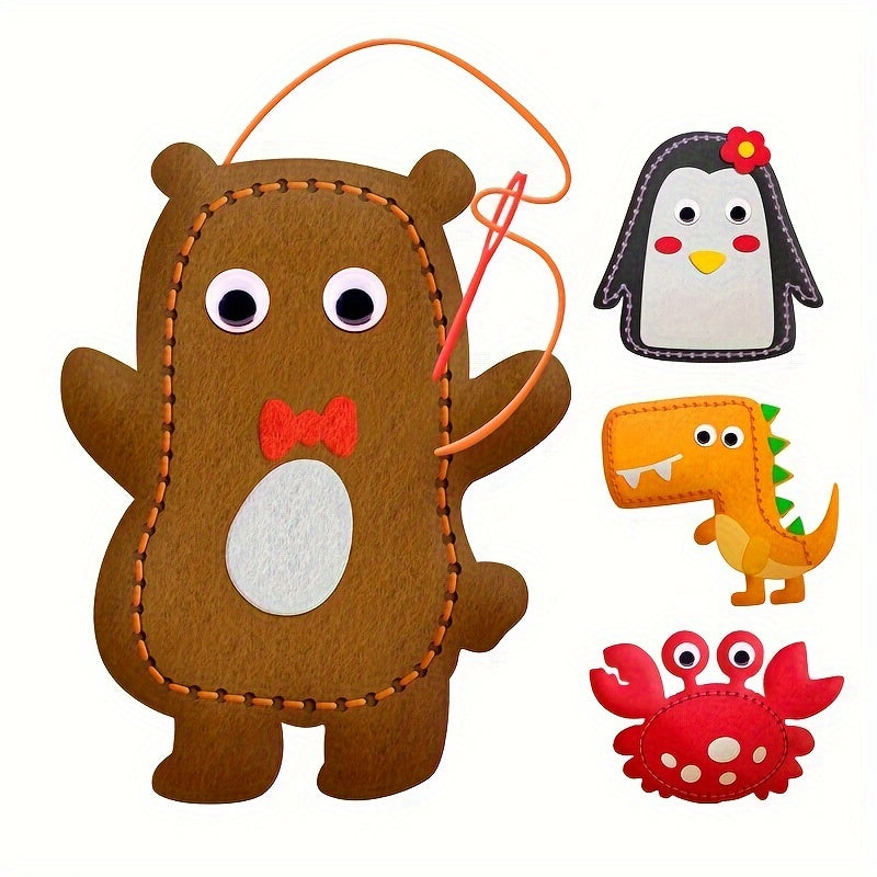 Kids Felt Sewing Kit | 6pc DIY Bags & Ornament Set