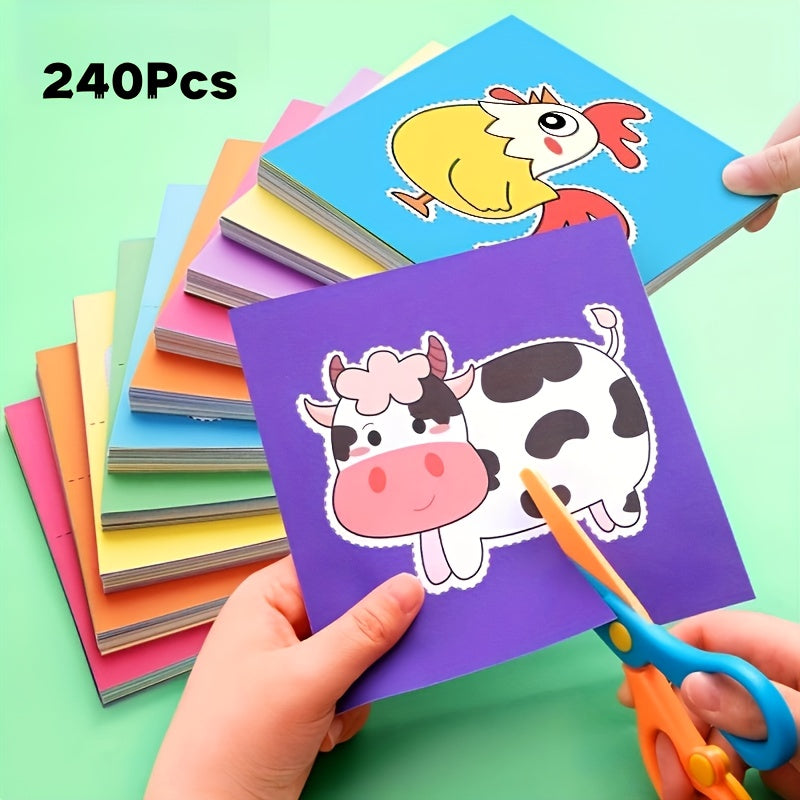 Paper Cutting Activity Kit | 96/120/240 Pages + Child-Safe Scissors