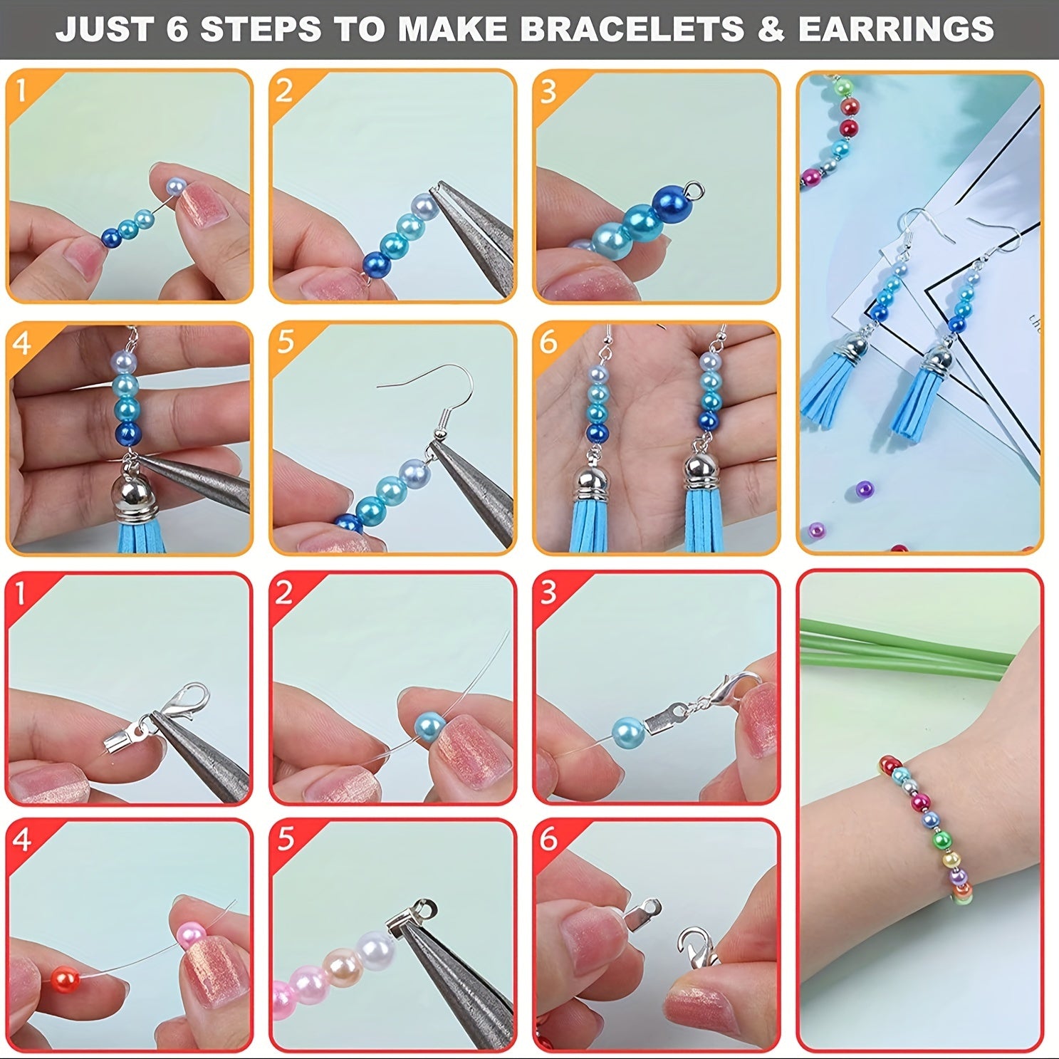 Colorful Pearl Bead Mix | ~720pc Animal/Fruit Shapes