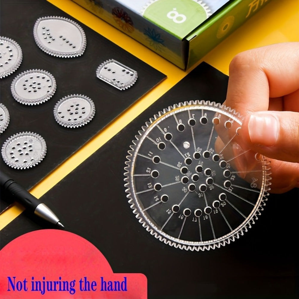 Spiral Drawing Ruler Set | 22pcs Magic Spiral Art Templates