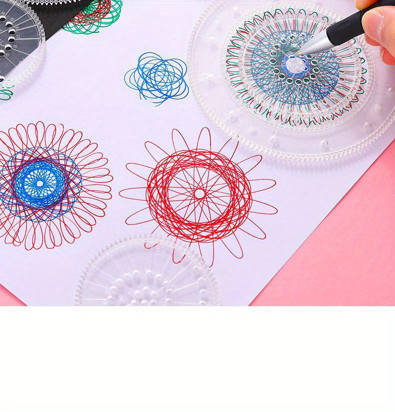 Spiral Drawing Ruler Set | 22pcs Magic Spiral Art Templates