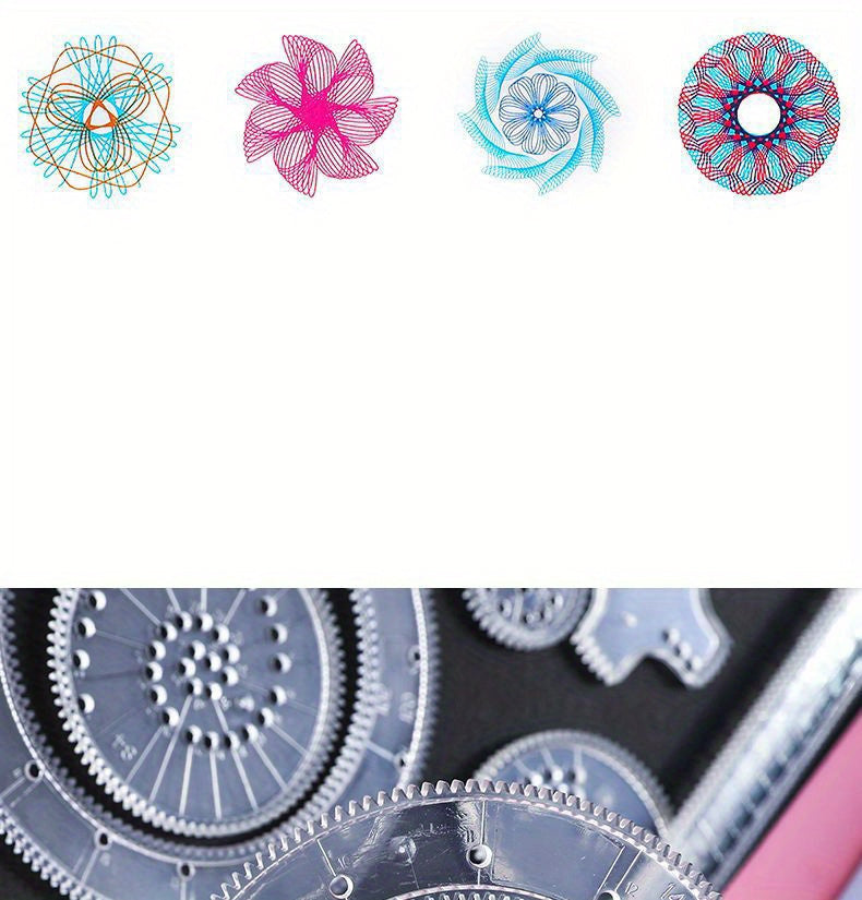 Spiral Drawing Ruler Set | 22pcs Magic Spiral Art Templates