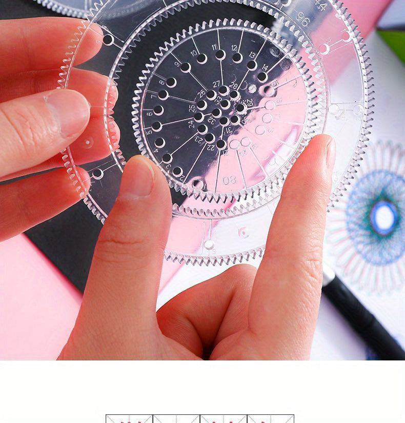 Spiral Drawing Ruler Set | 22pcs Magic Spiral Art Templates