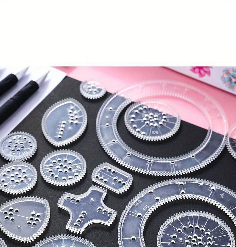 Spiral Drawing Ruler Set | 22pcs Magic Spiral Art Templates