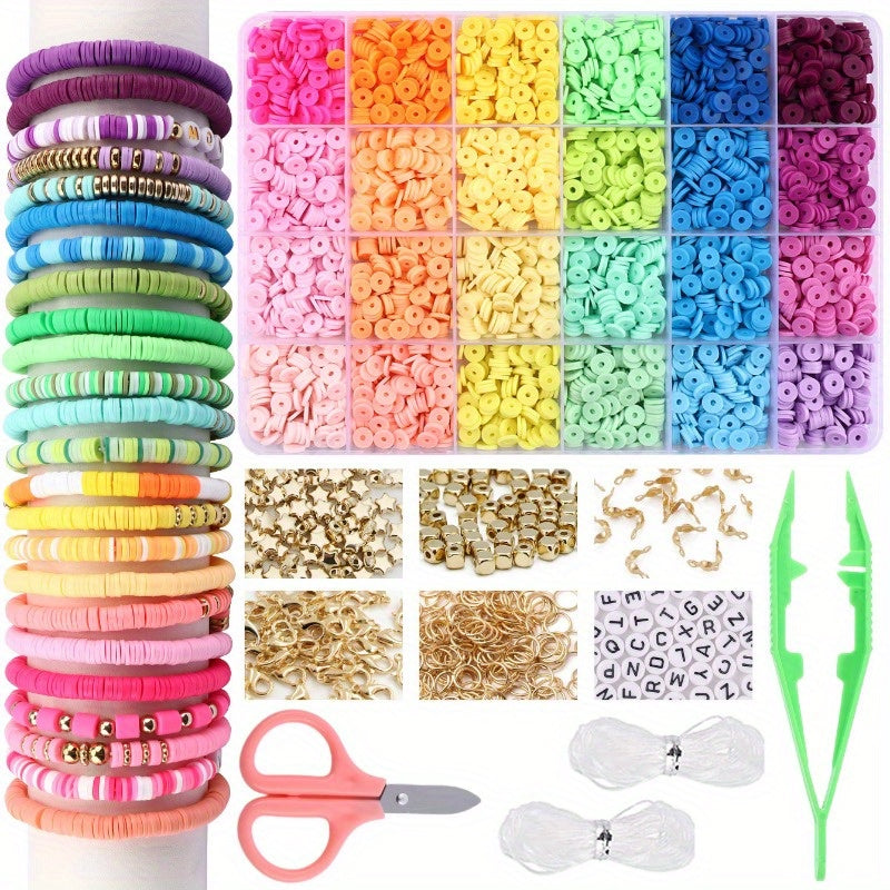 Soft Clay Beads Mega Set | 2000–4400pc DIY Jewelry Bead Kit