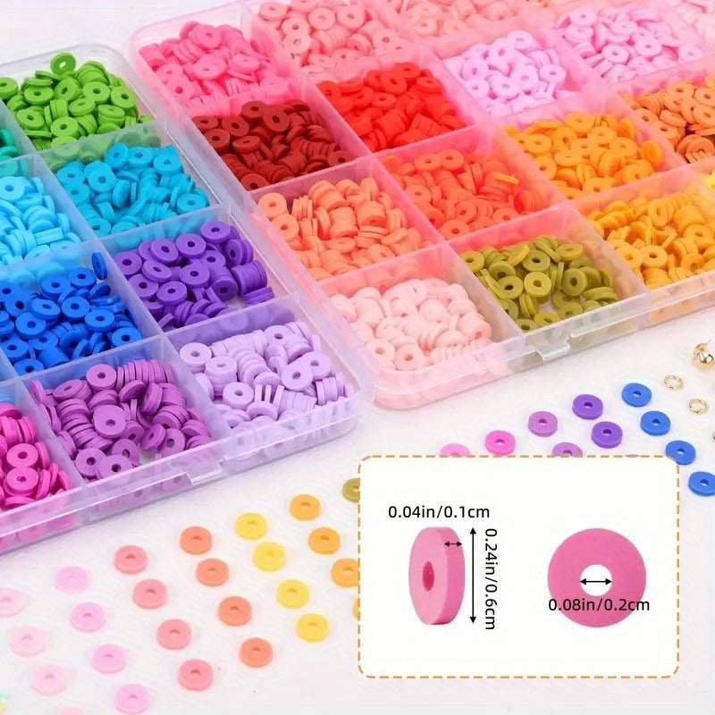 Soft Clay Beads Mega Set | 2000–4400pc DIY Jewelry Bead Kit