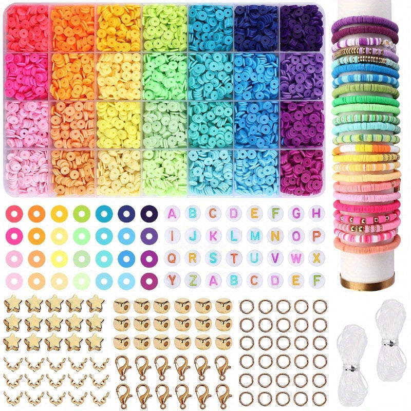 Soft Clay Beads Mega Set | 2000–4400pc DIY Jewelry Bead Kit