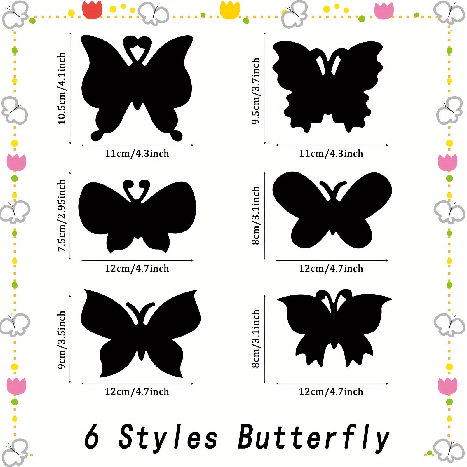Rainbow Butterfly Scratch Art Set | DIY Color-Reveal Kit (Bamboo Stylus)