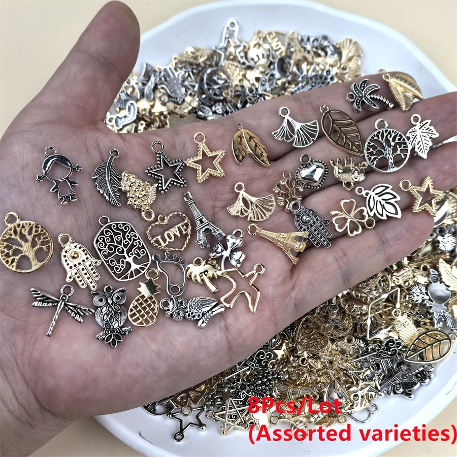 Metal Charm Bead Mix | 8/18/48/98pcs Alloy Pendants for DIY Jewelry