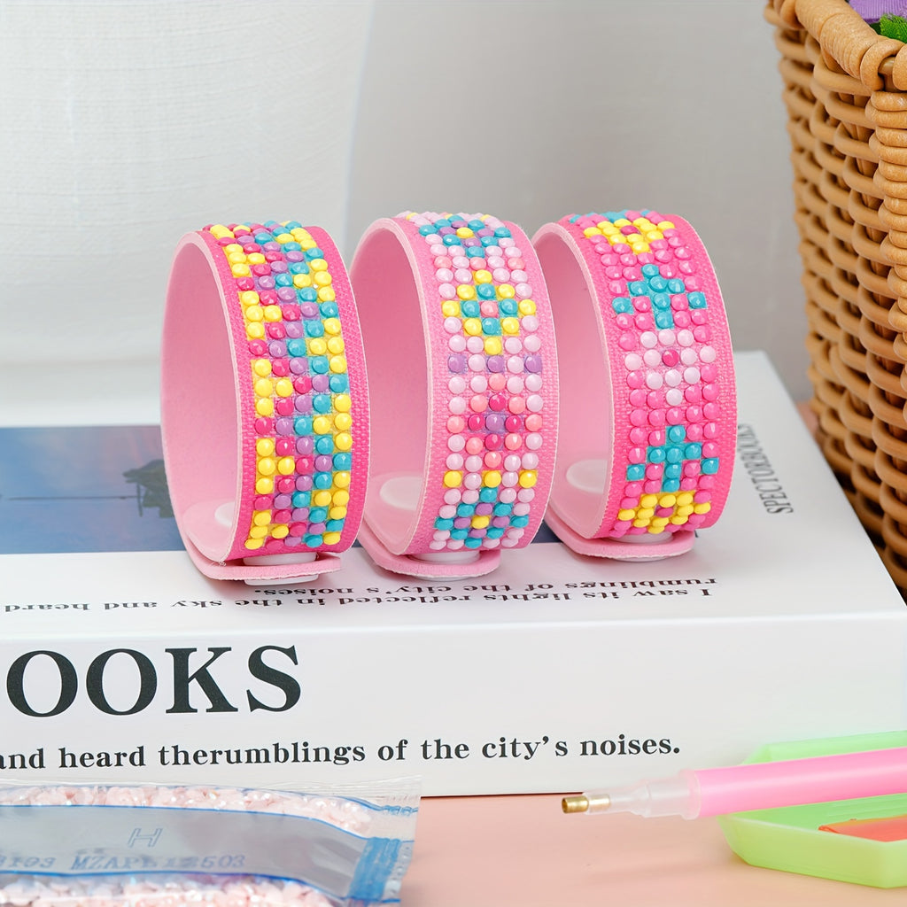 Diamond Painting Bracelet Kit | 3pcs Snap-On Sparkle Bands