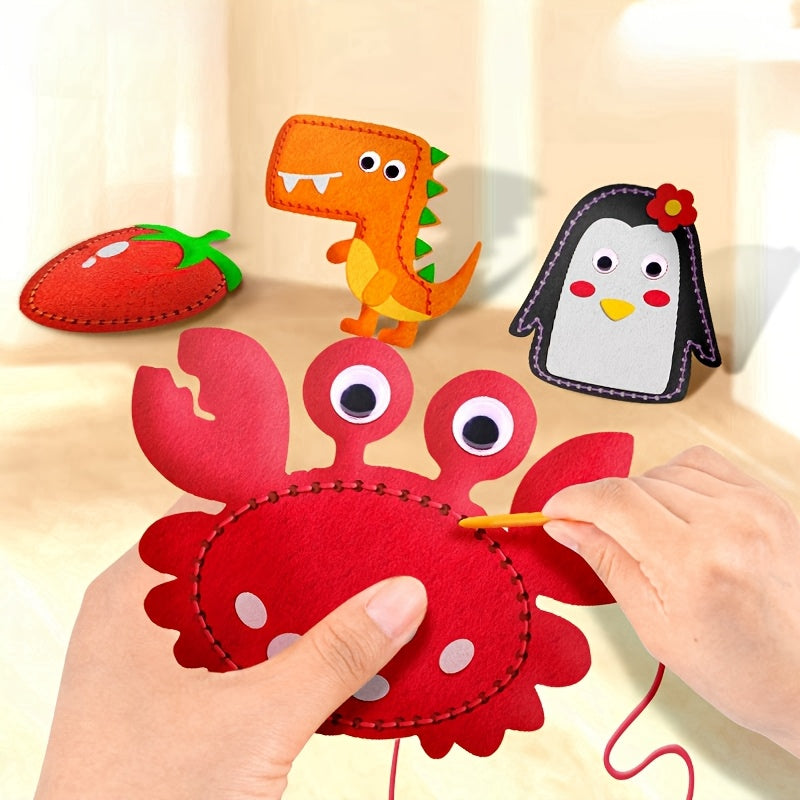 Kids Felt Sewing Kit | 6pc DIY Bags & Ornament Set