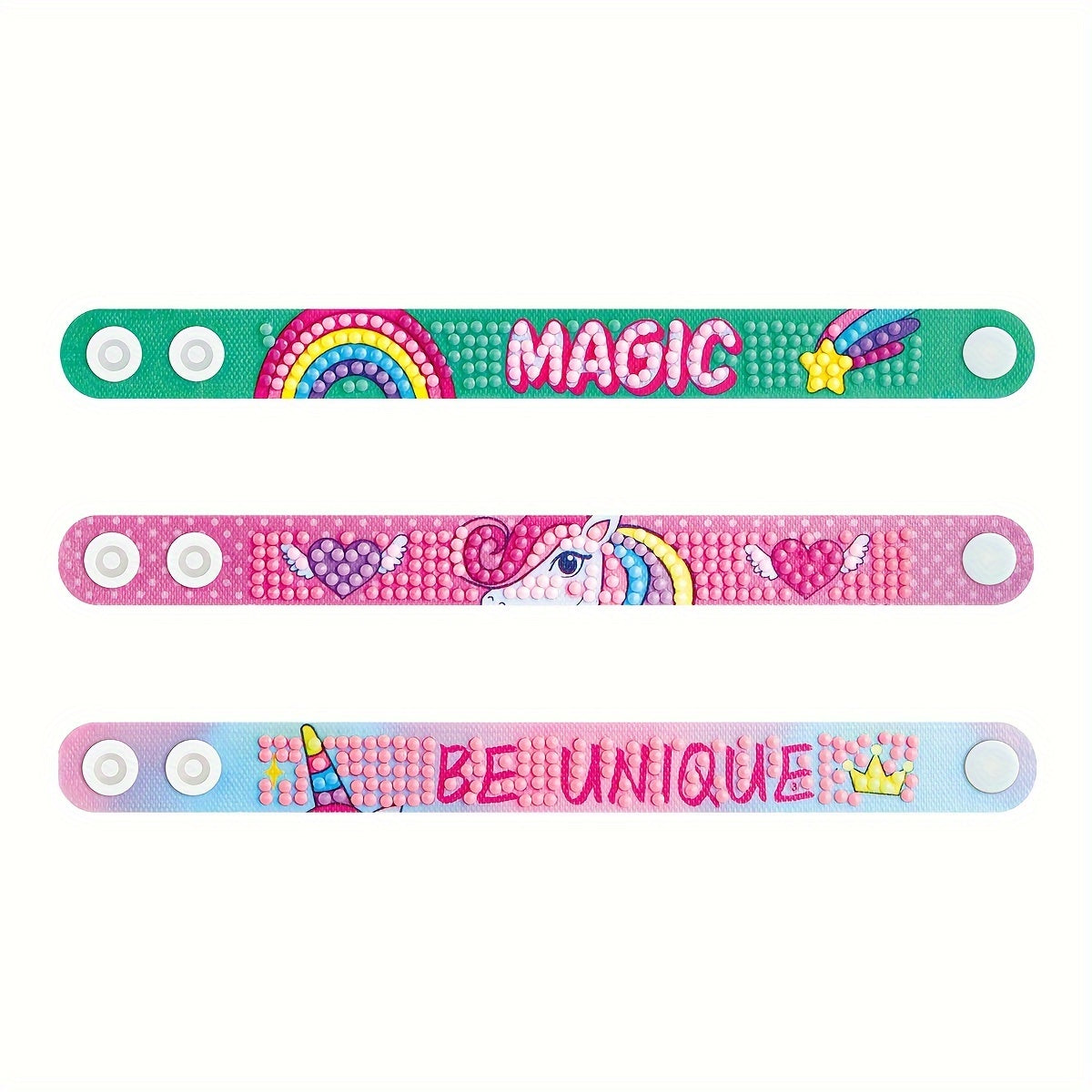 Diamond Painting Bracelet Kit | 3pcs Snap-On Sparkle Bands