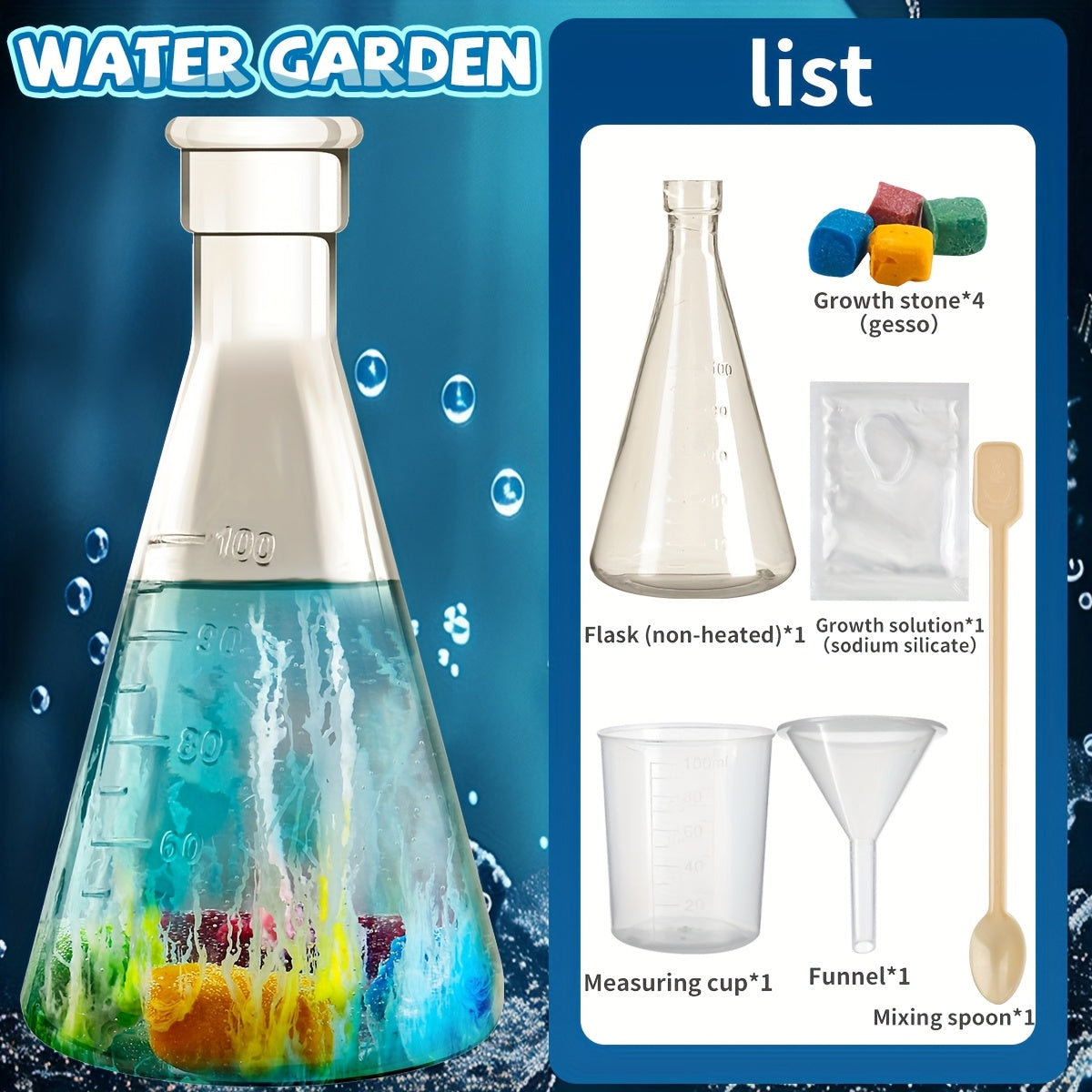 Underwater Magic Growth Stones | Water Garden Crystal Experiment Kit