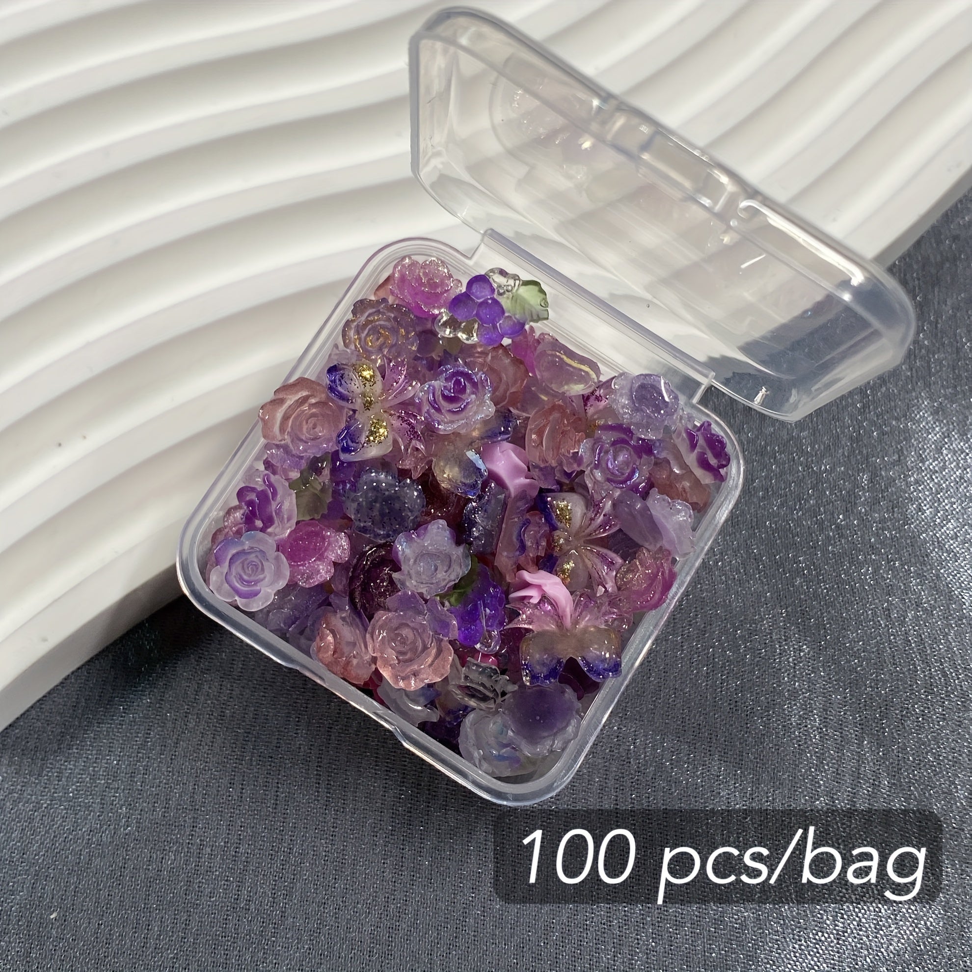 Resin Charms Mix | 35/100pcs Floral & Butterfly Craft Embellishments