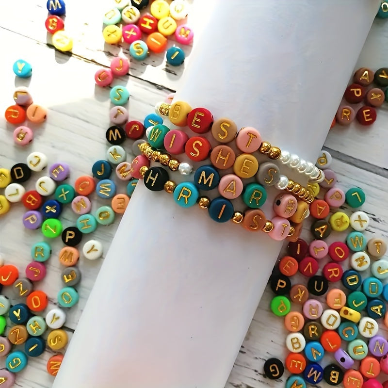 Alphabet Bead Mix | 100pc Acrylic Letter Beads