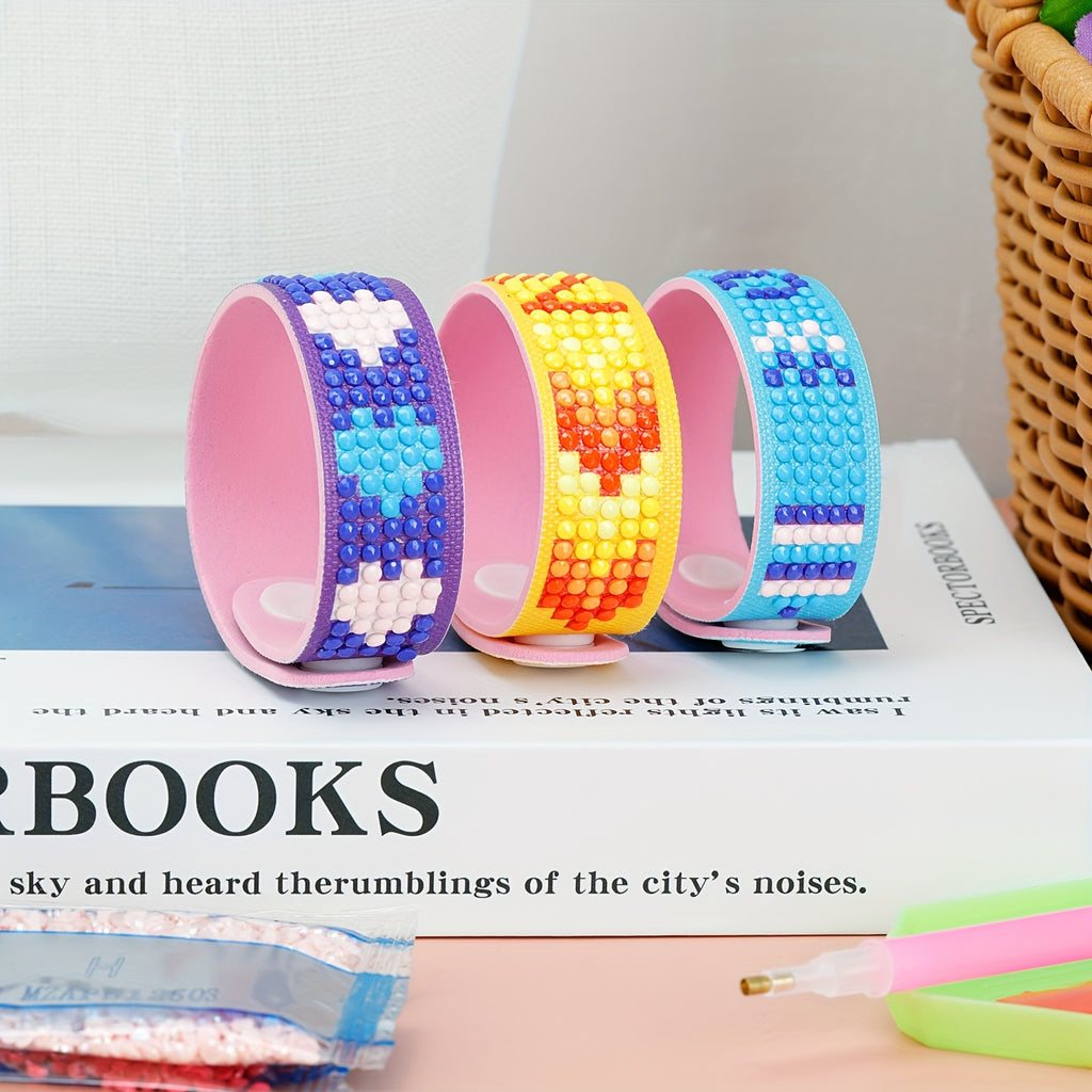 Diamond Painting Bracelet Kit | 3pcs Snap-On Sparkle Bands
