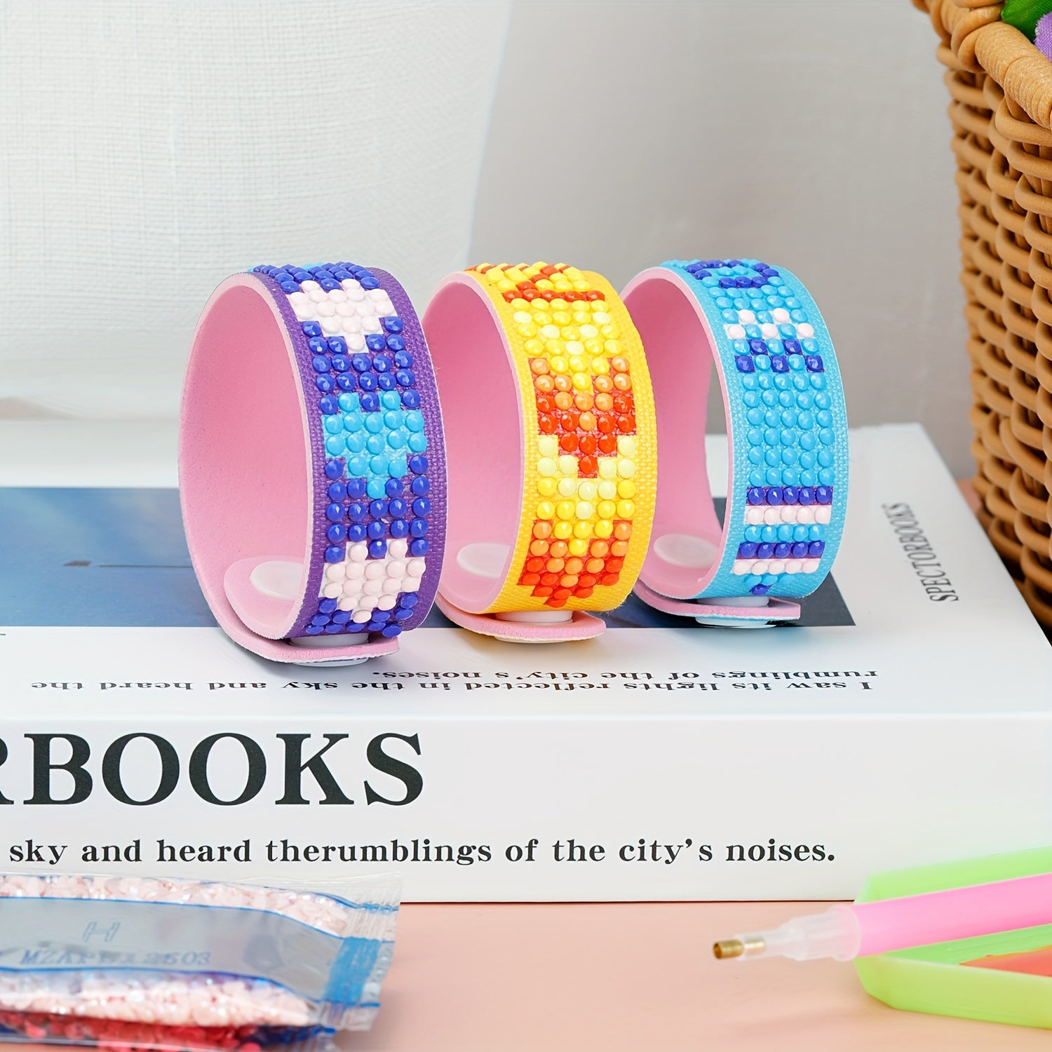 Diamond Painting Bracelet Kit | 3pcs Snap-On Sparkle Bands