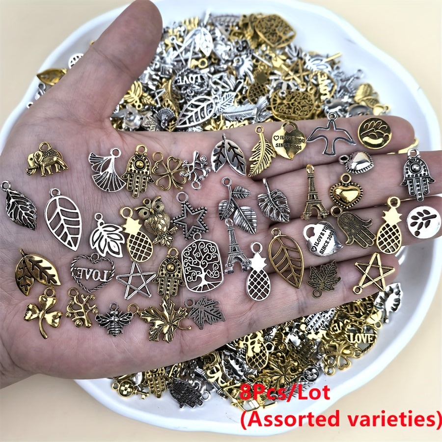Metal Charm Bead Mix | 8/18/48/98pcs Alloy Pendants for DIY Jewelry