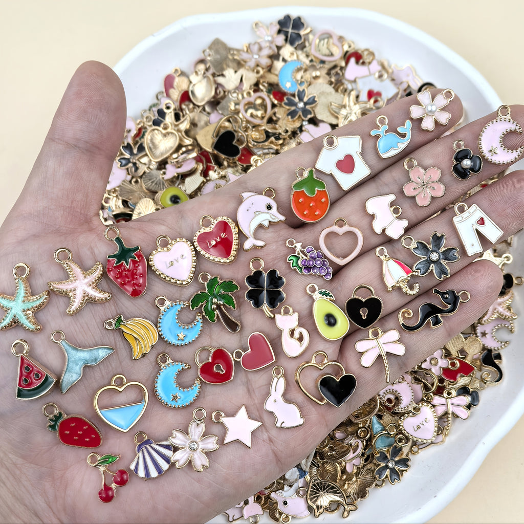 Metal Charm Bead Mix | 8/18/48/98pcs Alloy Pendants for DIY Jewelry