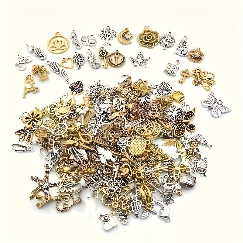 Metal Charm Bead Mix | 8/18/48/98pcs Alloy Pendants for DIY Jewelry