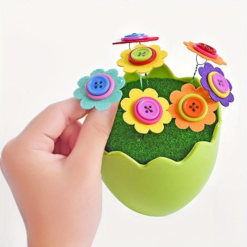Button Bouquet Craft Kit | 40-Button DIY Flower Arrangement