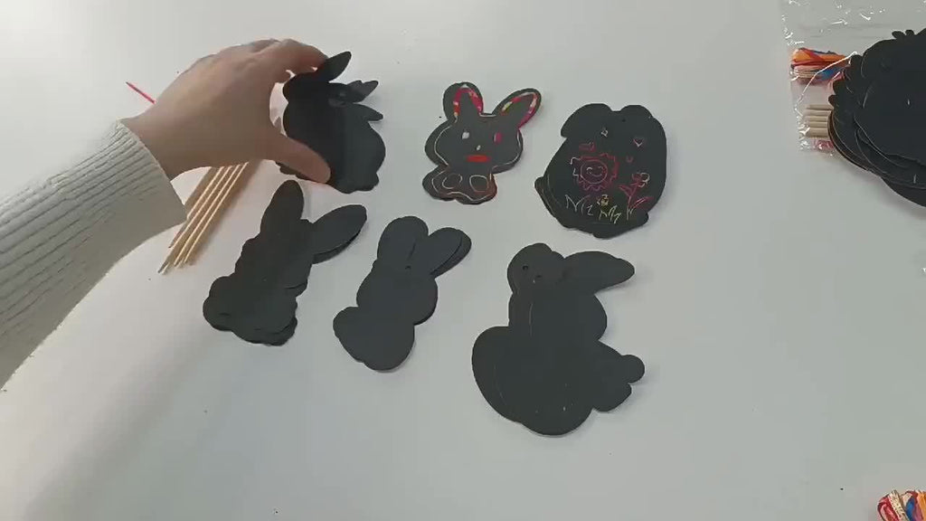 Rainbow Butterfly Scratch Art Set | DIY Color-Reveal Kit (Bamboo Stylus)