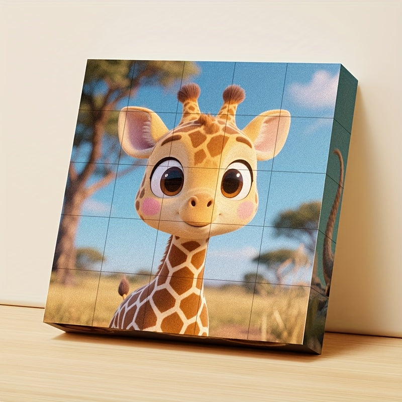 Magnetic Animal Puzzle Set | 25-Piece Mix & Match Magnets (6 Animals)