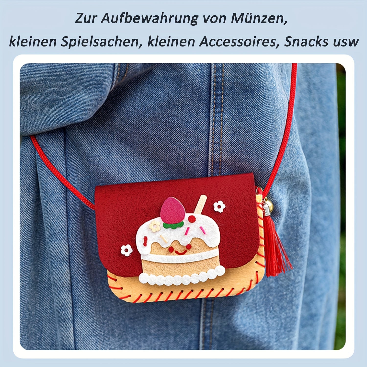 Felt Crossbody Bag Sewing Kit | Cartoon DIY Felt Purse