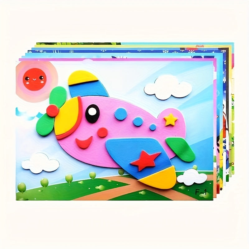 3D Animal Sticker Kit | 10-Pack Layered EVA Scenes