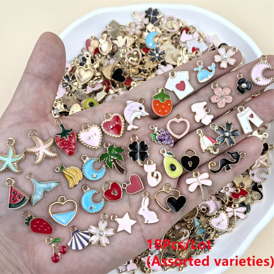 Metal Charm Bead Mix | 8/18/48/98pcs Alloy Pendants for DIY Jewelry