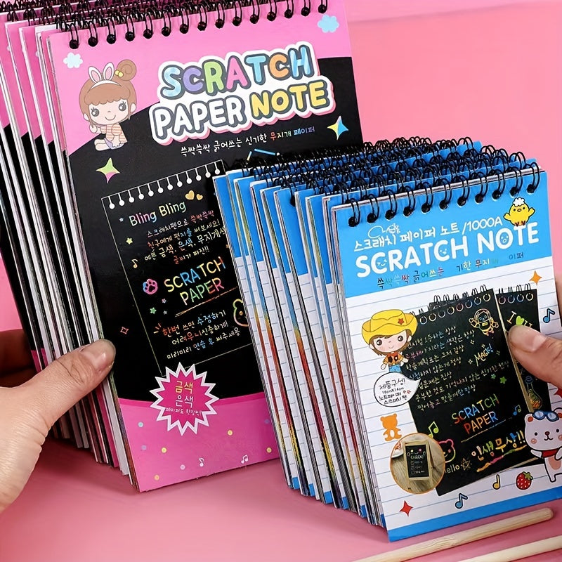 Scratch Art Book | 10-Page Rainbow Doodle Reveal Kit