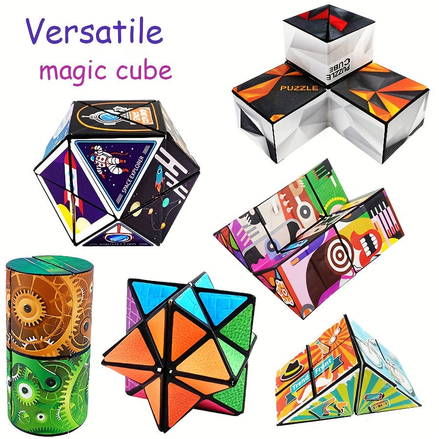 Infinity Magic Cube | Hexagon Flip Fidget (Mixed Colors, ABS)