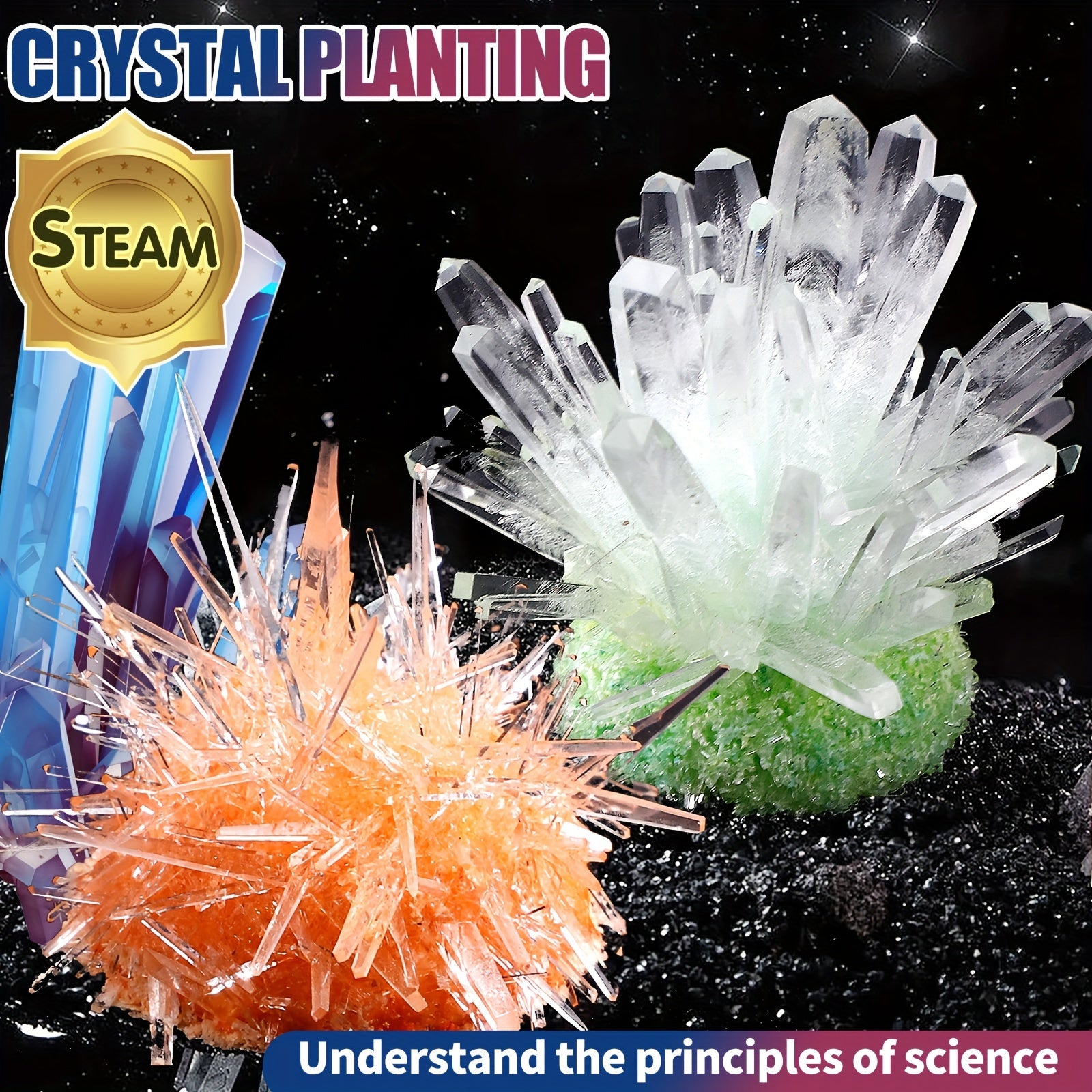Crystal Growing Science Kit | Kids Colorful Crystal Experiment Set