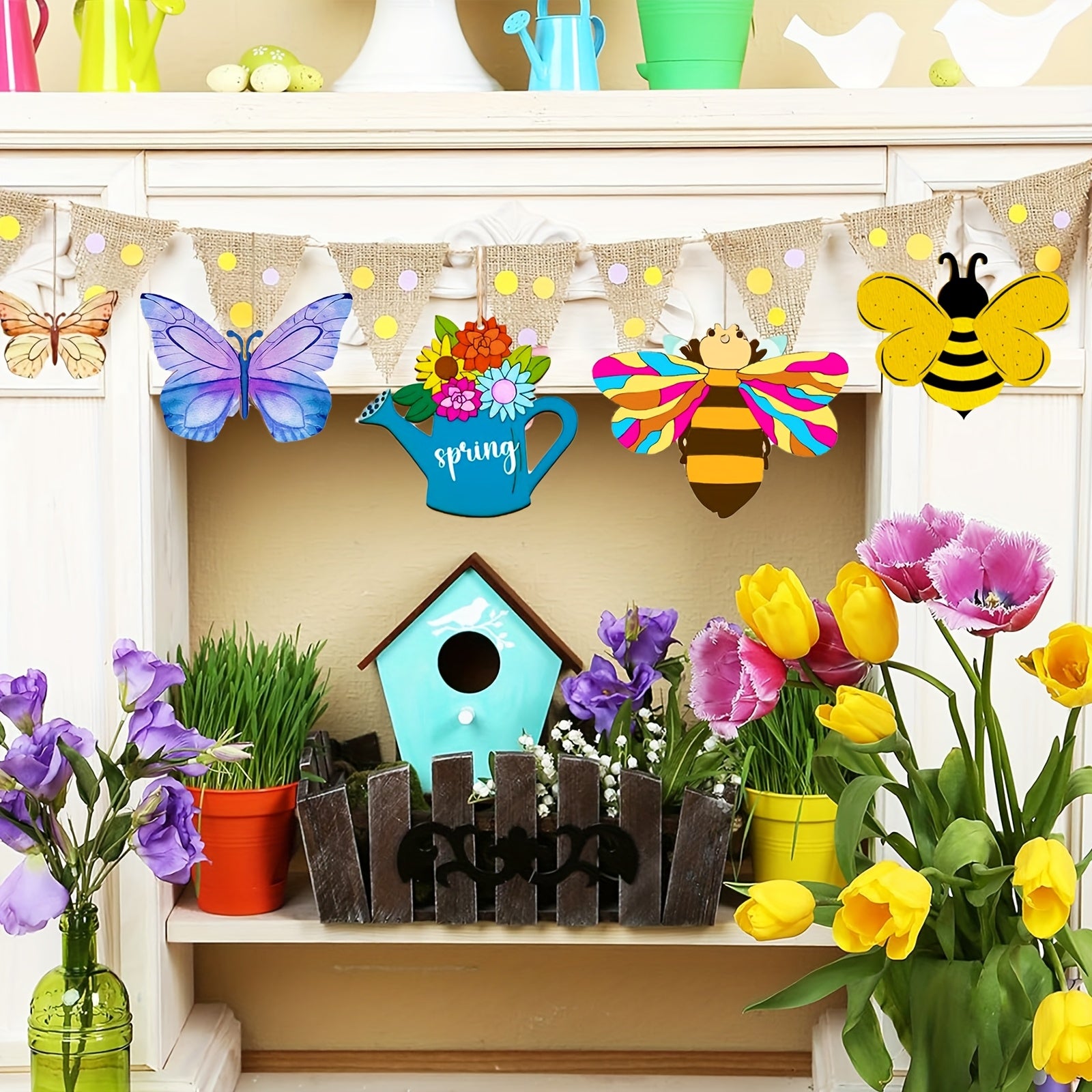 Insect Wooden Craft Set | 24pc Color & Hang Bug Shapes