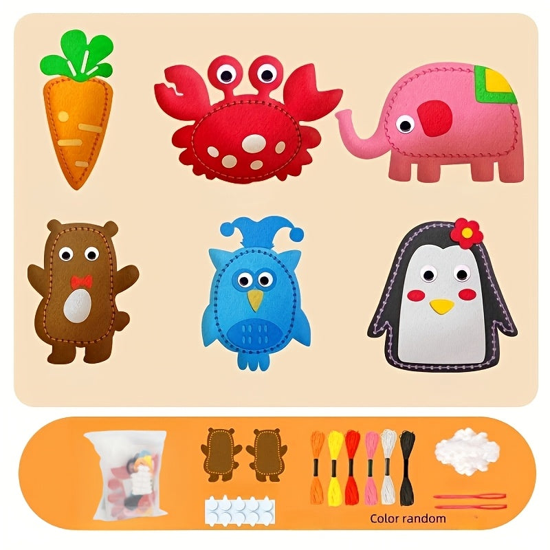Kids Felt Sewing Kit | 6pc DIY Bags & Ornament Set
