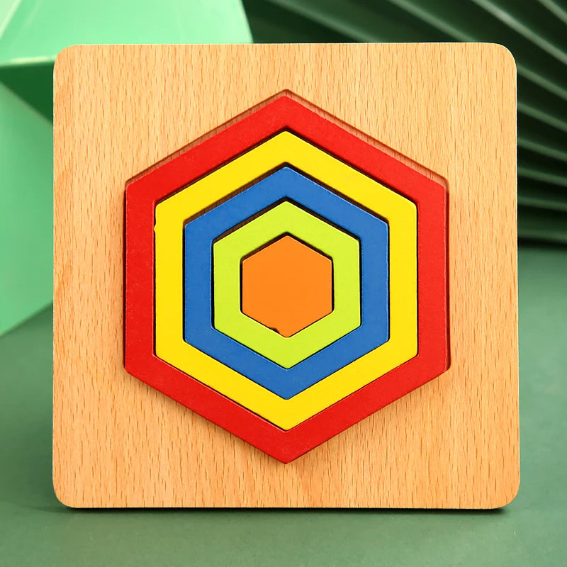 Wooden Color-Matching Sticks Puzzle (Rainbow Montessori)