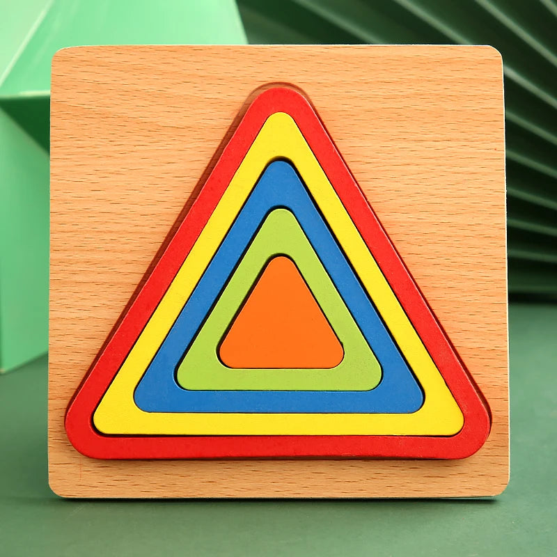 Wooden Color-Matching Sticks Puzzle (Rainbow Montessori)