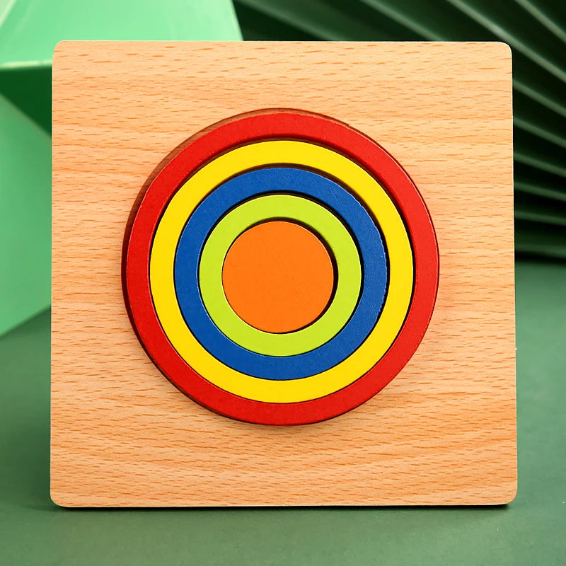 Wooden Color-Matching Sticks Puzzle (Rainbow Montessori)