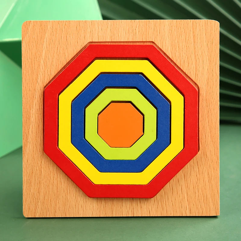 Wooden Color-Matching Sticks Puzzle (Rainbow Montessori)
