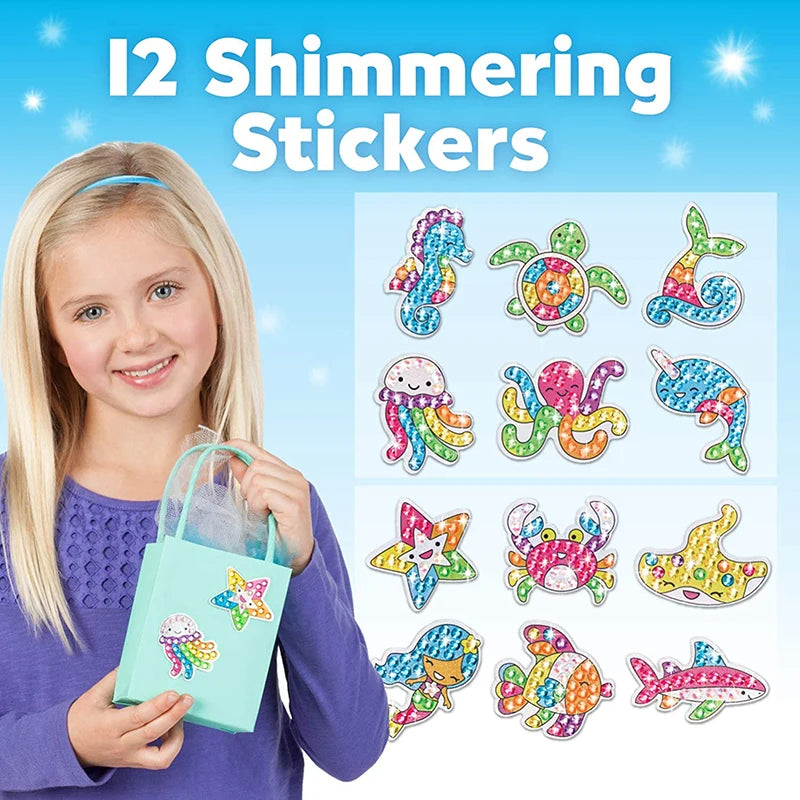 Premium 12 Create Big Gem Diamond Painting Sticker Kit Art Craft Girls Boys Unic