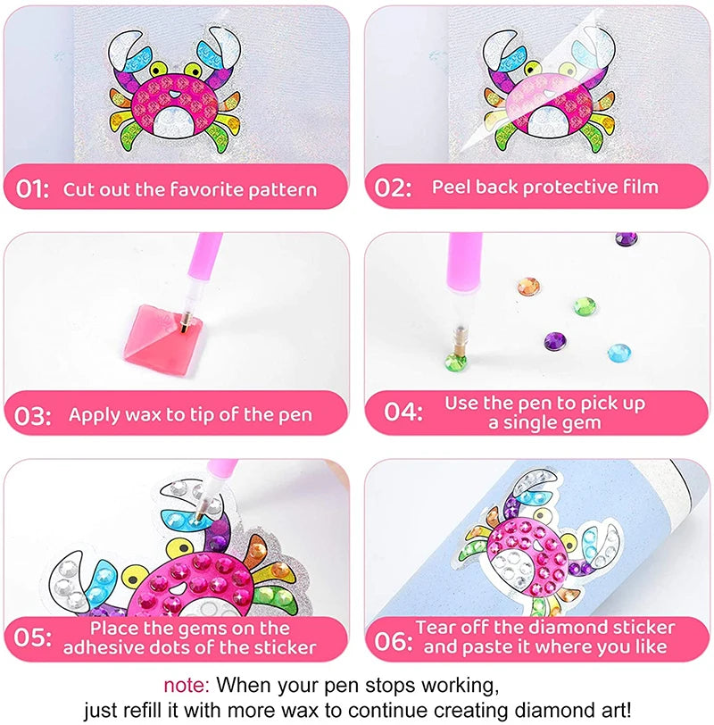 Premium Kids Diamond Painting Kit - DIY Gem Art Craft Set, Ages 6+
