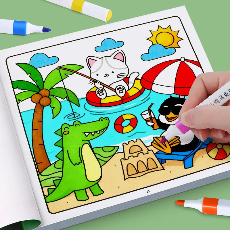 Premium Cozy Friends Coloring Book for Kids - Cute & Comfy Art Pages, Ages 6+