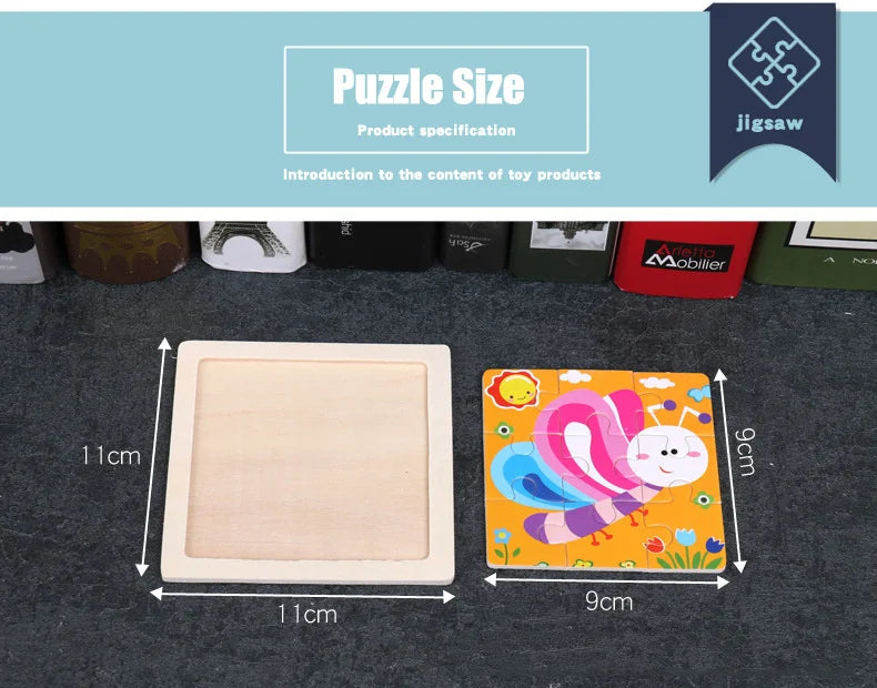 Wooden Dinosaur & Vehicle 3D Puzzle Set for Kids