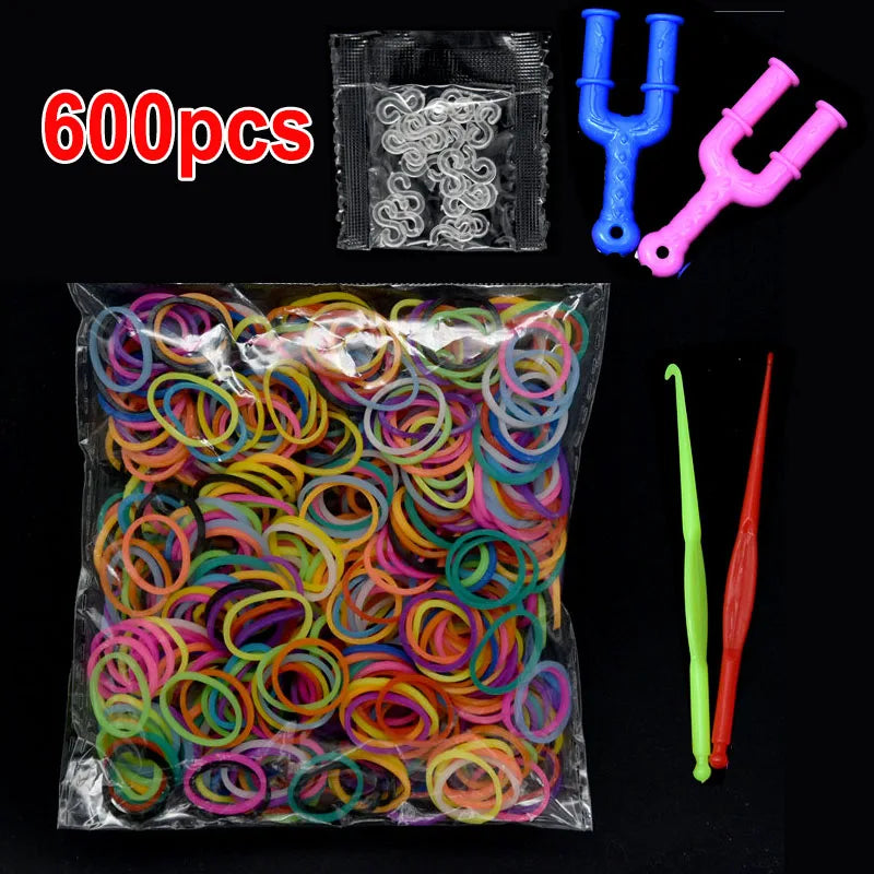 Premium 600 High Elastic Candy Color Loom Rubber Band DIY Knitted Bracelet Neckl