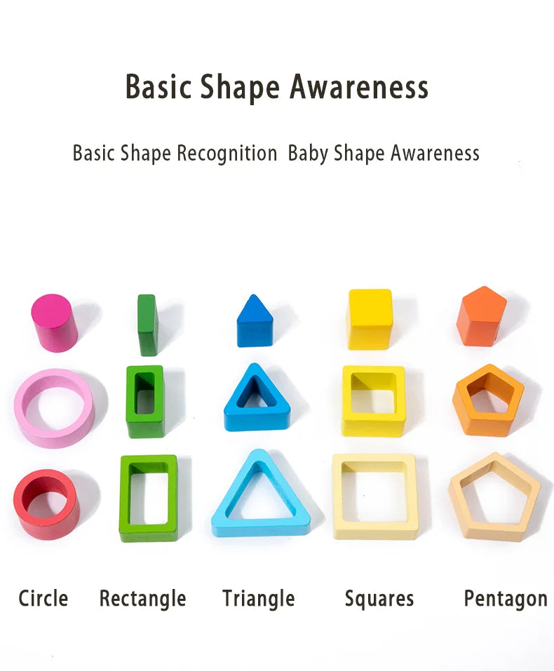 Geometric Shape Cognition Puzzle Board (Wooden Montessori)