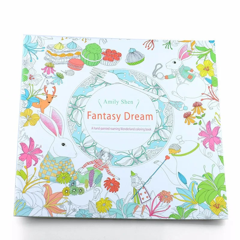 Premium 24 Pages Coloring Book for Children Adult Relieve Stress Kill Time DIY P