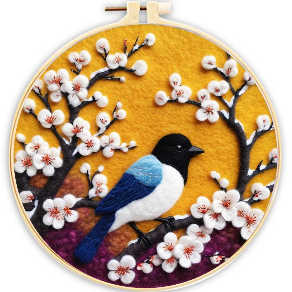 Needle Felting Painting Kit for Beginners (Bird & Tree)
