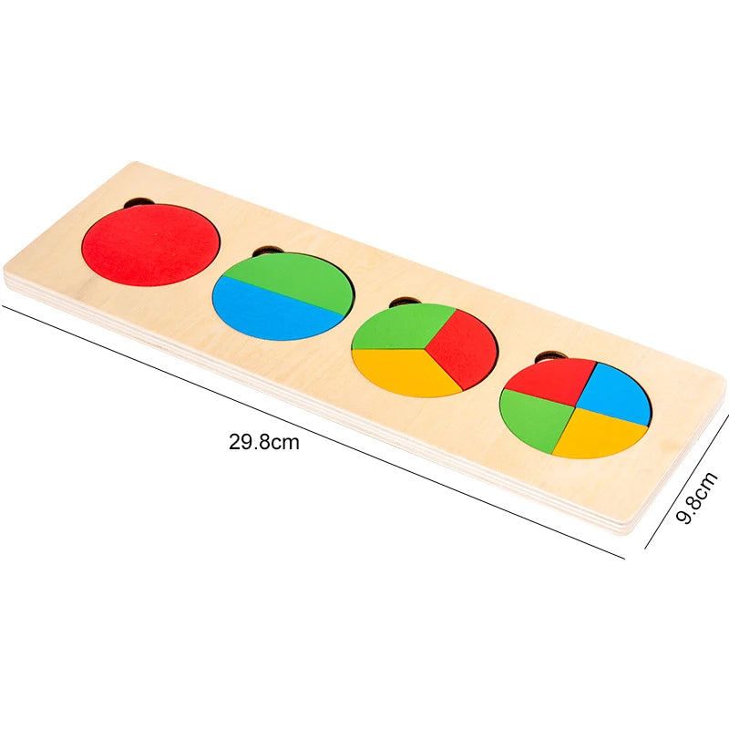 Wooden Montessori Shape Matching Puzzle Board for Kids