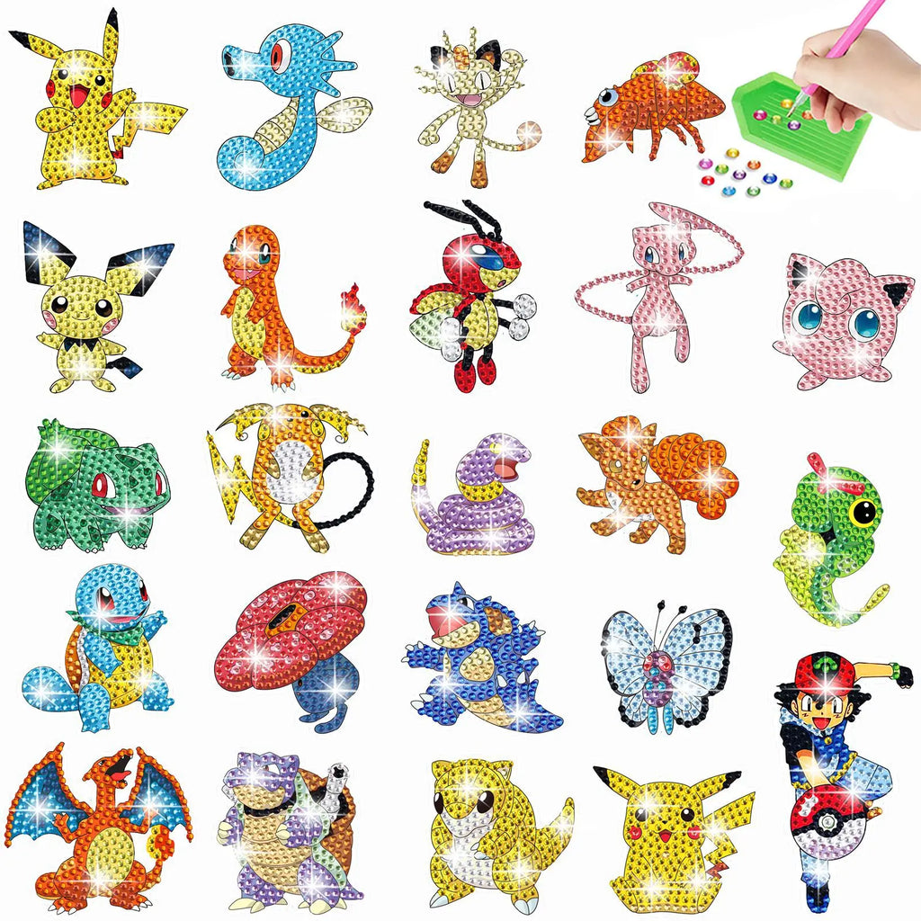 Premium 5D Diamond Painting Keychain Kit - DIY Craft Pendant Set, Ages 6+